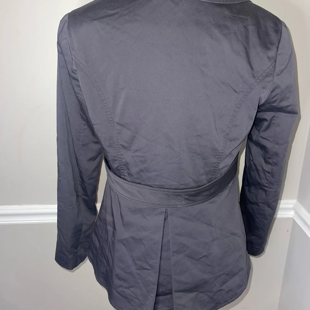 Cabi Style 769 Work it Graphite Peplum‎ Lined Blazer Jacket Size 6